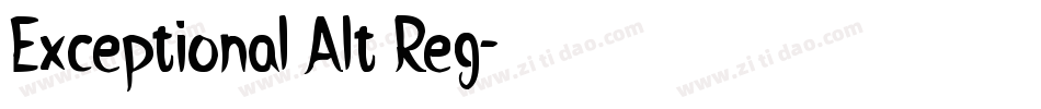 Exceptional Alt Reg字体转换